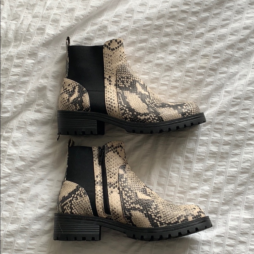 Snake skin boots